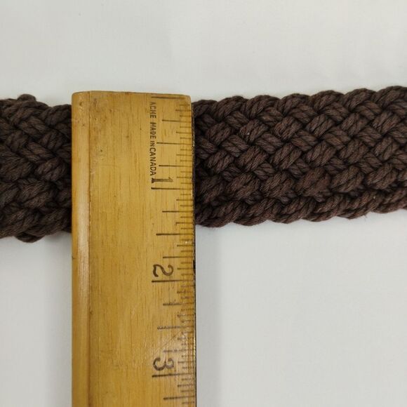 Brown Braided Belt with Silver buckle fits 28 in to 32 in waist - Picture 6 of 9